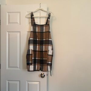 Plaid Women's Shorts Romper